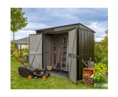 SPACEMAKER Gerätehaus schwarz Geräteschuppen -schränke Garten Balkon