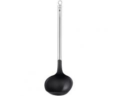 RÖSLE Schöpflöffel Basic Line, (1 tlg.), zum Portionieren von Suppen und Saucen, mit Schüttrand Aufhängeöse, spülmaschinengeeignet silberfarben Löffel Schöpfer Kochen Backen Haushaltswaren