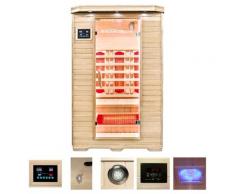 HOME DELUXE Infrarotkabine Redsun M, 40 mm, für bis zu 2 Personen beige Infrarotkabinen Sauna Bad Sanitär