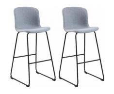 andas Barhocker Sigwald (Set, 2 Stück) grau Barmöbel Küchenmöbel Hocker