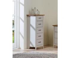 Home affaire Kommode Norfolk, mit 5 Schubladen, Breite 44 cm grau Schubladenkommoden Kommoden Sideboards