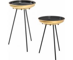 HAKU Satztisch schwarz Blumentisch Blumenhocker Deko Wohnaccessoires Tisch