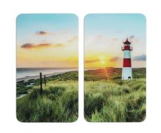 Maximex Herd-Abdeckplatte Leuchtturm, (Set, 2 tlg.), für alle Herdarten, 52x30 cm grün Küchenaccessoires Wohnaccessoires