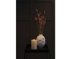 KONSTSMIDE LED-Kerze, LED Echtwachskerze, handgegossen cremeweiß, mit 3D Flamme, per Touch: AN/AUS Funktion weiß LED-Kerze Kerzen Laternen Wohnaccessoires