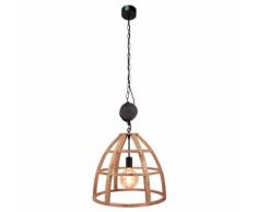 Brilliant Leuchten Matrix Wood Pendelleuchte 47cm antik holz/schwarz korund braun Deckenleuchten SOFORT LIEFERBARE Lampen
