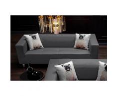 COLLECTION AB 3-Sitzer, mit 2 lustigen Hunde-Zierkissen, frei im Raum stellbar schwarz 3-Sitzer Sofas Einzelsofas Couches