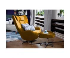 TOM TAILOR Hocker PURE, mit Metall-Drehfuß in Chrom gelb Polsterhocker Sessel und Sofas Couches
