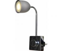 näve LED Steckdosenleuchte ON THE JOB silberfarben LED-Lampen LED-Leuchten SOFORT LIEFERBARE Lampen Leuchten