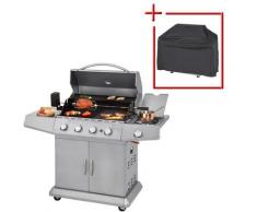 KONIFERA Gasgrill RICHMOND, BxTxH: 138x53x120 cm, inkl. Drehspieß mit Motor TOPSELLER silberfarben Grill SOFORT LIEFERBARE Haushaltsgeräte