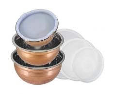 KING Aufbewahrungsschüssel Classic Kupfer, (Set, 3 tlg.), mit Deckel rosegold Kochen und Backen Esszimmer Küche Landhaus Charme