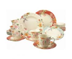 CreaTable Kombiservice Crimson, (Set, 30 tlg.), frische Farben bunt Geschirr-Sets Geschirr, Porzellan Tischaccessoires Haushaltswaren