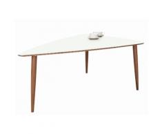 andas Couchtisch »Mainsail«, walnut massiv in skandinavischem Design, weiß, Laminat weiß