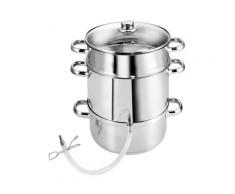 Kopf Entsafter aus Edelstahl Indukiton Vital, silberfarben, Silber