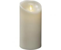 KONSTSMIDE LED-Kerze, (1 tlg.), LED Echtwachskerze cremeweiß, mit 3D Flamme und geschmolzener Kante beige LED-Kerze Kerzen Laternen Wohnaccessoires