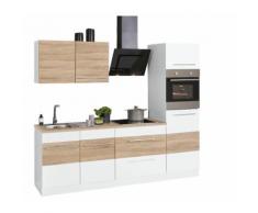 HELD MÖBEL Küchenzeile Trient, mit E-Geräten, Breite 240 cm EEK B weiß Küchenzeilen Geräten -blöcke Küchenmöbel Arbeitsmöbel-Sets