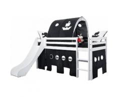 Hoppekids Hochbett Pirat, (3-tlg.) schwarz-weiß Einzelbetten Betten