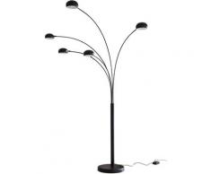 SalesFever Stehlampe Tammo, E14, 1 St., mit Dimmschalter, echter Marmorfuß schwarz Stehleuchten