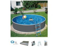 MyPool Rundpool Standard (Set) grau Swimmingpools Pools Planschbecken Garten Balkon