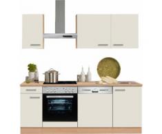 OPTIFIT Küchenzeile ohne E-Geräte »Odense«, Breite 210 cm mit 28 mm starker Arbeitsplatte, natur, creme