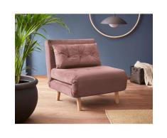 my home Daybett, mit ausziehbaren Metallstützbeinen, Schlafsessel in zwei Größen erhältlich, modernes Gästebett rosa Daybett Tagesbetten Gästebetten Betten