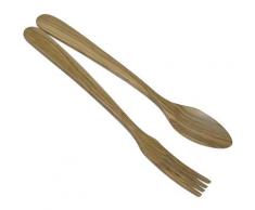 BERARD FRANCE 1892 Salatbesteck, (2 tlg.), Olivenholz, 35 cm braun Salatbesteck Servierbesteck Besteck Messer Haushaltswaren