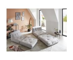 my home Sessel Caspar, Loungesessel in 2 Größen, mit Schlaffunktion und Pouf-Funktion. grau Möbel Aufbauservice