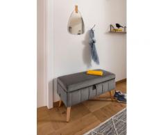 my home Truhenbank Amira, mit Staufach, in 3 Bezugsqualitäten grau Truhenbänke Sitzbänke Stühle