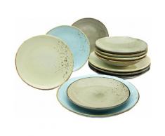 CreaTable Tafelservice NATURE COLLECTION Scandic, (12 tlg.), 4 Farben im Set weiß Geschirr-Sets Geschirr, Porzellan Tischaccessoires Haushaltswaren