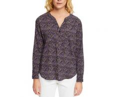 edc by Esprit Druckbluse, mit kurzer Knopfleiste schwarz Damen Druckbluse Blusen
