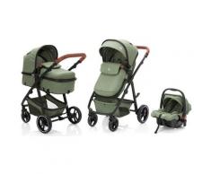 Fillikid Kombi-Kinderwagen Panther, forest green/melange, 22 kg, mit Babyschale; Kinderwagen grün Kinder Kombikinderwagen Buggies