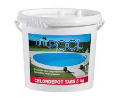 MyPool Chlortabletten Chlordepot Tabs, 5 kg Poolzubehör -reinigung Pools Planschbecken Garten Balkon