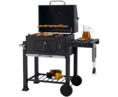 Tepro Holzkohlegrill Grillwagen Toronto Click grau Garten Balkon Grills
