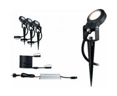 Paulmann LED Gartenstrahler Outdoor Plug & Shine Spot Sting Starterset, 5 St., Warmweiß, IP67, 3000K grau LED-Lampen LED-Leuchten Lampen Leuchten sofort lieferbar