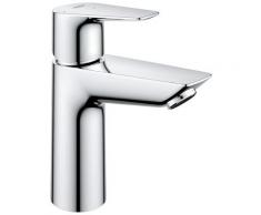 Grohe Waschtischarmatur BauEdge Neu M-Size, Push-Open-Ablaufgarnitur silberfarben Waschtischarmaturen Badarmaturen Bad Sanitär