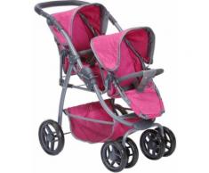 Knorrtoys Puppen-Zwillingsbuggy Milo - berry rosa Kinder Puppenzubehör Puppen Puppenwagen