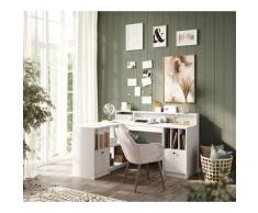 Places of Style Eckschreibtisch Licia, mit viel Ablageflächen, Breite 158,5 cm weiß Eckschreibtische Bürotische und Schreibtische Büromöbel
