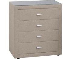 ADA trendline Nachttisch Darcy, mit Glasplatte beige Nachtkonsolen und Nachtkommoden Nachttische Tische
