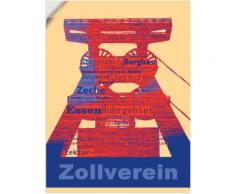 Artland Wandbild Förderturm Pop art beige Kunstdrucke Bilder Bilderrahmen Wohnaccessoires