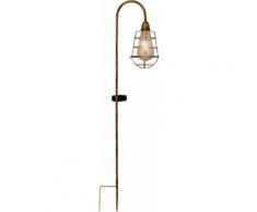 näve LED Gartenleuchte Erdspieß, LED-Modul, 1 St., Warmweiß grau Solarleuchten Außenleuchten Lampen Leuchten