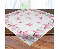 Mitteldecke, Magnolien, Delindo Lifestyle weiß Mitteldecken Tischwäsche Tischdecken