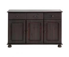 Home affaire Sideboard Mette, mit gefrästen, kugelförmigen Füßen, Breite 120 cm braun Kombikommoden Kommoden Sideboards