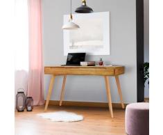 Home affaire Schreibtisch Albert, aus massivem Eichenholz, mit vielen Stauraummöglichkeiten, Breite 110 cm beige Arbeitszimmer und Büro Affaire