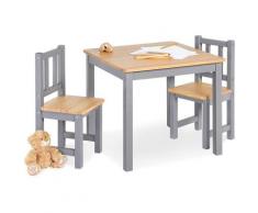 Pinolino Kindersitzgruppe Fenna, grau/natur (3-tlg) grau Kinder Kinderstühle Kindermöbel Sitzmöbel-Sets