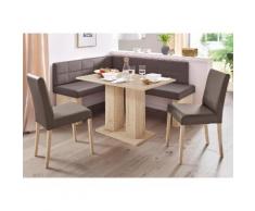 SCHÖSSWENDER Eckbankgruppe Anna, (Set, 4 tlg.), mit 2 Stühlen massiven Gestell braun Sitzbänke Nachhaltige Möbel
