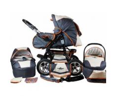 bergsteiger Kombi-Kinderwagen Milano, beige & grey, 3in1, (10-tlg.) grau Kinder Kombikinderwagen Kinderwagen Buggies