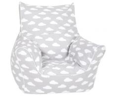 Knorrtoys Sitzsack Grey white clouds grau Kinder Sitzsäcke Sitzhocker Kleinmöbel