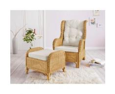 Home affaire Rattanstuhl, beige, naturfarben