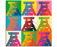 Artland Wandbild Förderturm Pop art bunt Kunstdrucke Bilder Bilderrahmen Wohnaccessoires