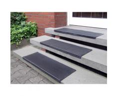 Andiamo Stufenmatte Gummi, rechteckig, 7 mm Höhe, Gummi-Stufenmatten, Treppen-Stufenmatten, In- und Outdoor geeignet, 5 Stück in einem Set schwarz Stufenmatten Teppiche
