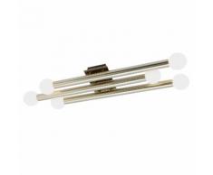 Brilliant Leuchten Lucky Wand- und Deckenleuchte 3flg messing antik, braun, messing antik